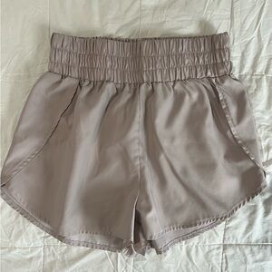 SHEIN High-Waisted Taupe Athletic Shorts